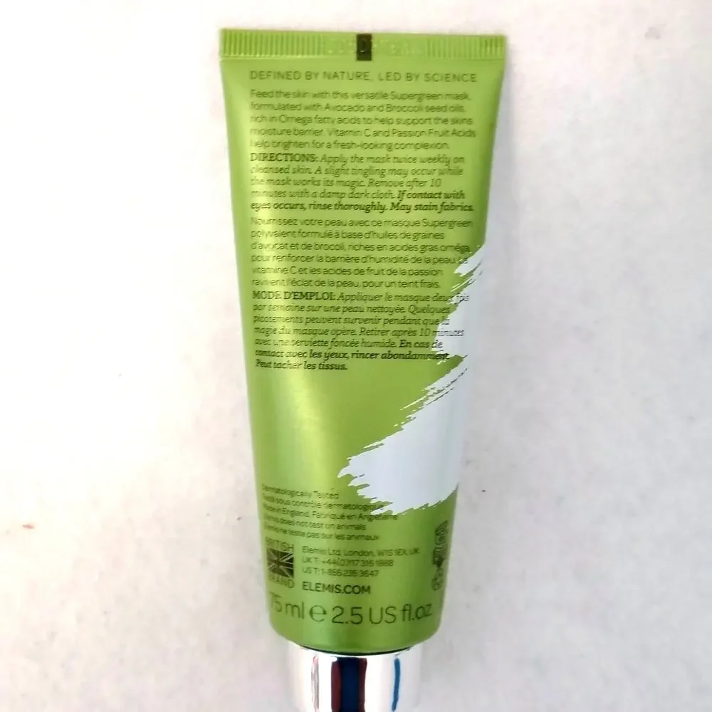 Elemis Superfood Vital Veggie Green Face Mask Nourishing Pre Biotic 2.5 oz. NEW